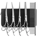 Citywish Dog Grooming Scissors,silver With Safety Round TIPS,5 1 Curved New. Price: $72.19.