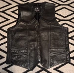 Leather King Black Motorcycle Biker Western Cowboy Vest Men's Xl (44) Pre-owned. Price: $26.00.