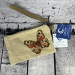 Cott Curls Women's Butterfly Wristlet Zippered Bag Small Natural New 8X5 (amb. Price: $10.00.