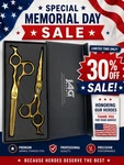 Professional Hair Cutting Shears 6 Inch Golden Japanese 440C Barber Scissors New. Price: $129.00.