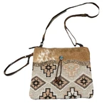 Myra Bag Cowgirl Shoulder Purse Canvas Leather Hairon Women New. Price: $34.99.