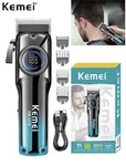 Kemei KM-2279 Black Cordless Rechargeable Hair Clipper Lcd Display Usb Charging New. Price: $40.00.
