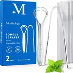 Mouthology Tongue Scraper (2 Pack), Reduce Bad Breath (travel Cases Included), New. Price: $22.99.