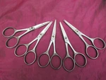5 Vintage Cdf France Artisan Nogent Hair Cutting Trimming Scissors Shears 4" Used. Price: $40.00.