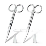 Stainless Steel Grooming Scissors Set - Facial Hair Small 4.5 Inch, Silver New. Price: $13.18.