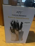 Nanfang Brothers 9 Piece Damascus Knife Set With Block, Ergonomic Handle Chef... New. Price: $80.00.