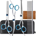 5 1 Dog Grooming Scissors Set, Stainless Steel Thinning Shears For Pets New. Price: $21.99.