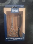 Cala Men Mustache Precission Scissors & Comb Set -50654 PB7 New. Price: $17.99.