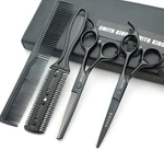 5.5 Black Hair Cutting Scissors, Thinning Shears Set, Comb, Professional New. Price: $40.94.