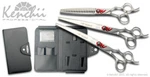 Kenchii Grooming Flame Shears Available 8" Straight Or Curved, 21 Teeth, Set New. Price: $710.10.