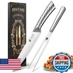 Livtek Carving Knife And Fork Set 8" Slicing 7" - German High New. Price: $52.63.