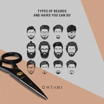 5" Professional German Beard & Mustache Scissors With 2 Comb Carrying Pouch... New. Price: $23.95.