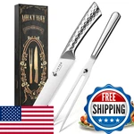 Livtek Carving Knife And Fork Set 8" Slicing 7" - German High New. Price: $38.31.