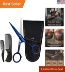 Luxury Beard & Mustache Scissors For Men - 5 Inch Midnight Blue With Combs New. Price: $30.99.