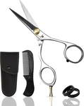 Ontaki Beard & Moustache Scissors For Men - Japanese Steel, Bla New. Price: $24.69.