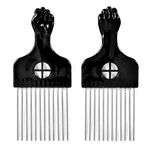 2 Pack Hair Picks For Afro, Curly Styling - Metal Comb New. Price: $7.84.