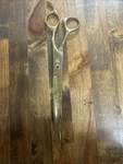 Purple Dragon 9.75 Gold Tone Downward Curved Blade Pet Grooming Scissors Used. Price: $34.65.