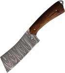 Fh Knives Cleaver Damascus Steel Fixed Blade Knife With Leather Belt Sheath New. Price: $26.95.