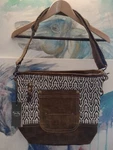 Myra Bag Burnt Sienna Upcycled Canvas Cotton & Leather Shoulder S-1543 Nwt New. Price: $25.20.