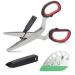 Luxiv Stainless Steel Scissors With Herb Stripper, 5-BLADE Set And Cleaning C... New. Price: $19.57.