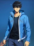 Solo Leveling Arise Sung Jin Woo Cosplay Blue Costume Coat For And Women New. Price: $139.00.
