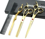 7.0 Inches Professional Hair Cutting Thinning Scissors Set With Razor (gold) New. Price: $43.27.