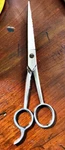 Revlon Vintage Italy! Barber Shear Stainless Steel 7 Silver With Finger Rest Used. Price: $9.00.