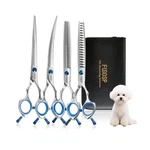 Dog Grooming Scissors Set 7.5 Professional Curved Thinning Straight Chunke... New. Price: $168.77.