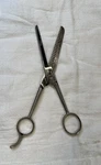 Vintage Solingen Germany Barber Thinning Scissors Shears Hair Cutting 7 Used. Price: $7.50.