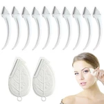 Oneupin 12PCS Eyebrow Trimmer Set Stainless Steel Leaves Curved White New. Price: $18.51.