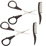 Allary Men's Beard & Mustache Scissors And Mini Comb Trimming Kit (2 Pack) New. Price: $9.99.