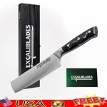 7 Inch Nakiri Knife Damascus Steel Chef Ergonomic Handle Sheath Included New. Price: $97.38.