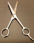 Vintage 7" Stainless Steel Barber Scissors Shears - Made China Used. Price: $9.99.