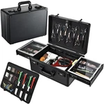 6 Clippers Sliding Tray, Profesional Barbers Briefcase Tool Case, New. Price: $101.87.