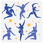 Fingerinspire Dancing With Matisse Painting Stencil 11.8X11.8INCH Reusable Da... New. Price: $11.91.