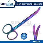 12 Pcs Suture Stitch Scissors 4.5" Curved Multicolor/rainbow Coating German Grad New. Price: $44.99.