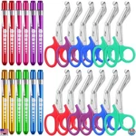 Chumia 24-PACK Rainbow Trauma Shears & Led Pen Light Set For Nurses Doctors New. Price: $44.69.