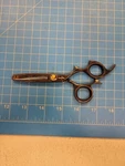 Shark Fin Thinning Shears 6" Black Salon Barber Hairdressing Scissors Tool Used. Price: $26.88.