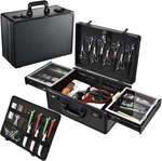 6 Clippers Sliding Tray, Profesional Barbers Briefcase Tool Case, New. Price: $110.55.