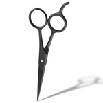 Sharp Stainless Steel Shears - Black Professional Beard & Mustache Scissors... New. Price: $9.23.