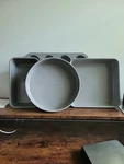 Gotham Steel Non Stick Ceramic Bakeware Set, 4 Piece Warp & Dishwasher Safe Used. Price: $36.84.