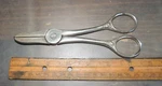 6-1/2" Vintage Rain Bird Flower Cutting Shears Scissors, Italy, Trademark Used. Price: $27.50.