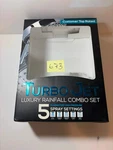 Turbo Jet Luxury Rainfall Combo Shower Head Set 5 Spray High Pressure Chrome Open. Price: $33.58.