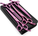 Professional 7.0" Dog Grooming Scissors Set, 4-PIECES Straight, Upward Curved, New. Price: $60.95.