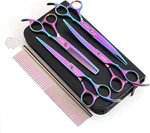 7.0IN Titanium Professional Pet Grooming Scissors Set, 6 1 Straight & Thinni New. Price: $68.99.