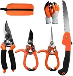 6PCS Pruning Set With Bypass Shears, Garden Scissors, Orange New. Price: $38.88.