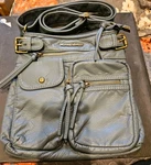 Montana West Crossbody Bag For Women Multi Pocket Shoulder Washed Leather Pre-owned. Price: $16.00.