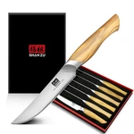 Shan Zu 6PCS 5IN Steak Knife Set VG10 High Carbon Ply Steel Gift Box New. Price: $64.99.