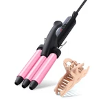 Youuish Mini Hair Crimper 1/2 Inch, Small 3 Barrel Bright Pink New. Price: $24.17.