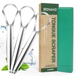 Ronavo Tongue Scraper For Adults (3 Count (pack Of 1), Stainless Steel New. Price: $17.99.